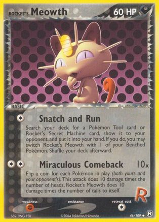 Rocket's Meowth 46/109 [EX: Team Rocket Returns] Pokemon Single Pokémon
