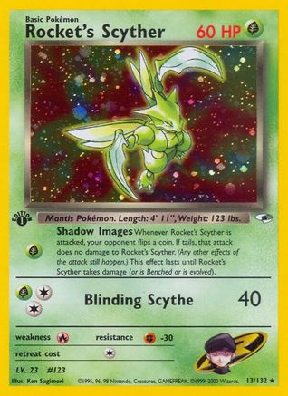 Rocket's Scyther (13/132) 1st Edition Holofoil [Gym Heroes] Pokemon Single Pokémon
