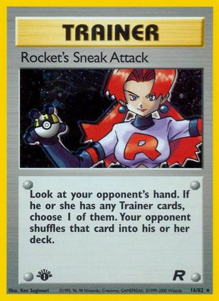 Rocket's Sneak Attack (16/82) 1st Edition Holofoil [Vintage: Team Rocket] Pokemon Single Pokémon
