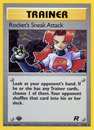 Rocket's Sneak Attack (72/82) 1st Edition [Vintage: Team Rocket] Pokemon Single Pokémon