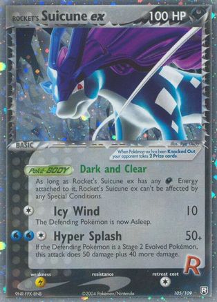 Rocket's Suicune ex (105/109) - [EX: Team Rocket Returns] Pokemon Single Pokémon