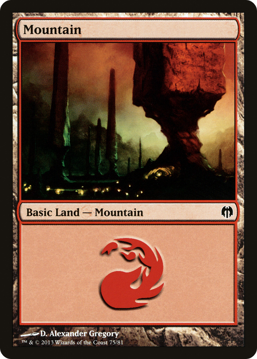 Mountain (DDL-075) [Misc] Duel Decks: Heroes vs. Monsters MTG Single Wizards of the Coast