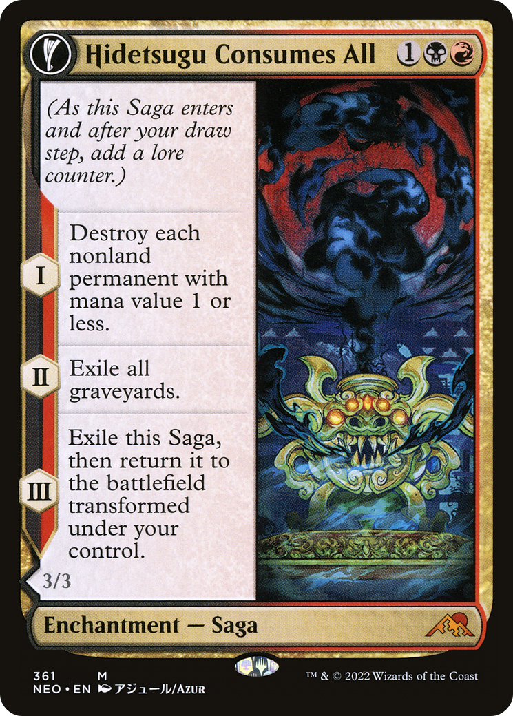 Hidetsugu Consumes All // Vessel of the All-Consuming (NEO-361) [Kamigawa: Neon Dynasty] (Showcase) Foil MTG Single Wizards of the Coast