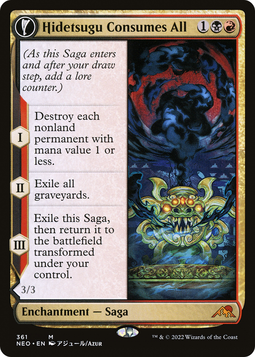 Hidetsugu Consumes All // Vessel of the All-Consuming (NEO-361) [Kamigawa: Neon Dynasty] (Showcase) Foil MTG Single Wizards of the Coast
