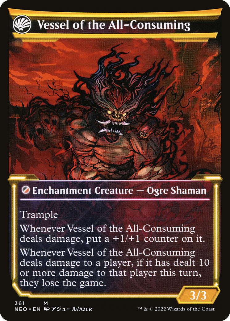 Hidetsugu Consumes All // Vessel of the All-Consuming (NEO-361) [Kamigawa: Neon Dynasty] (Showcase) Foil MTG Single Wizards of the Coast
