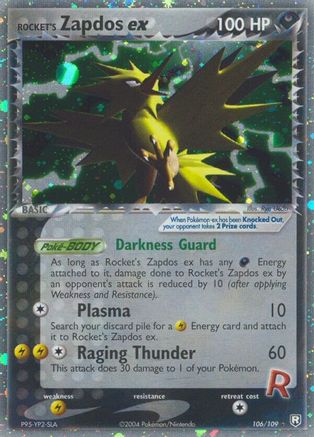 Rocket's Zapdos ex (106/109) [EX: Team Rocket Returns] Pokemon Single Pokémon