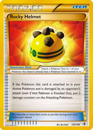Rocky Helmet (Secret) 153/149 Holofoil [BW: Boundaries Crossed] Pokemon Single Pokémon