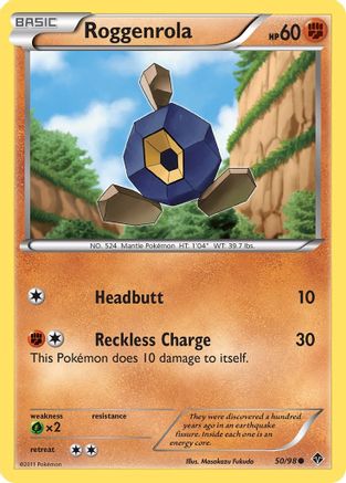 Roggenrola (50) (/98) Reverse Holofoil [BW: Emerging Powers] Pokemon Single Pokémon