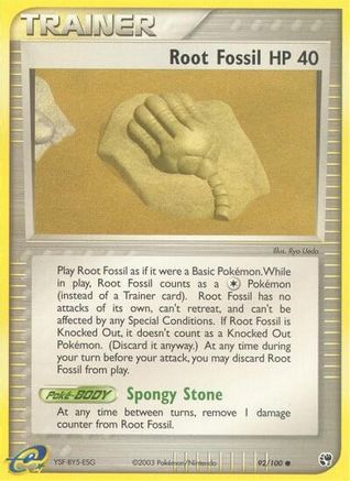 Root Fossil (/100) Reverse Holofoil [EX: Sandstorm] Pokemon Single Pokémon