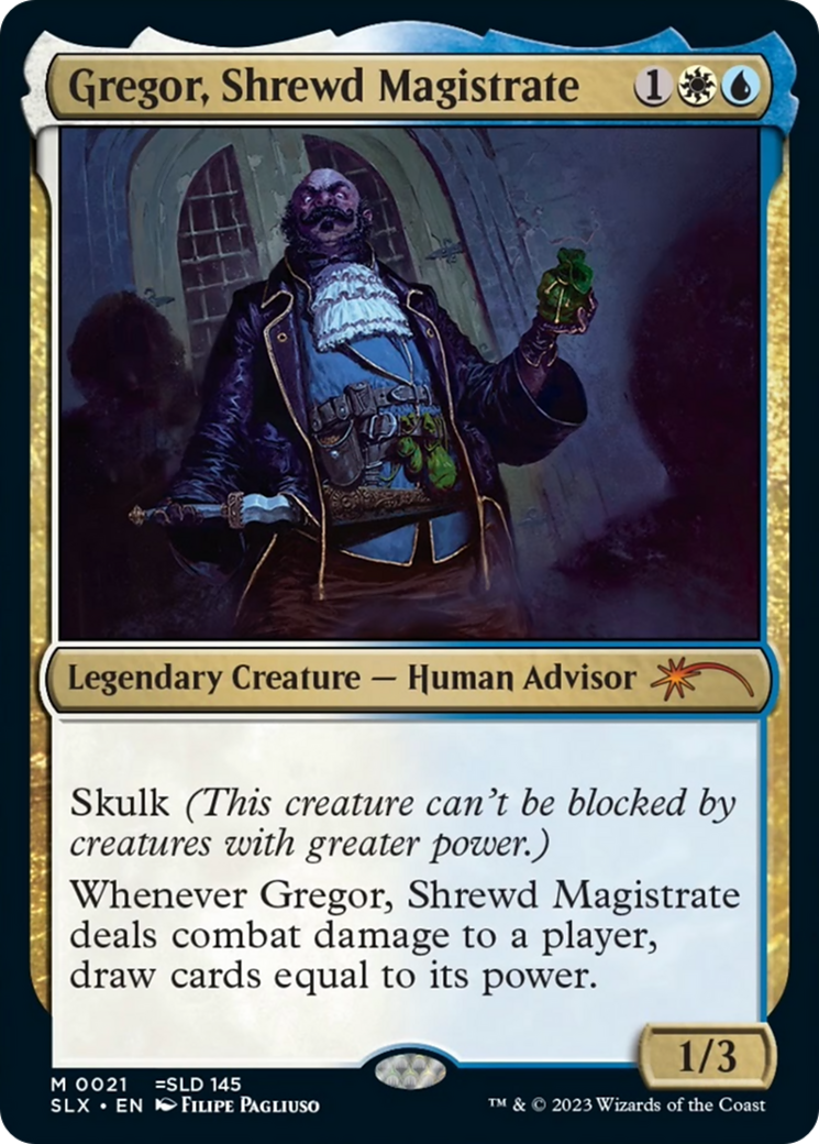 Gregor, Shrewd Magistrate (SLX-021) [Secret Lair] Universes Within MTG Single Wizards of the Coast