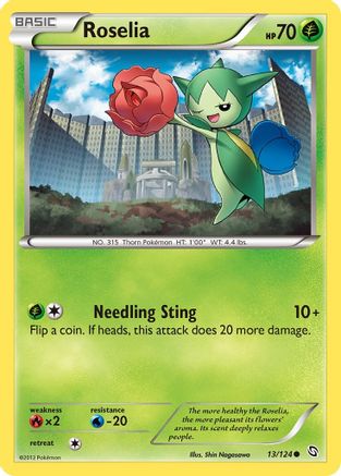 Roselia (13) (/124) Reverse Holofoil [BW: Dragons Exalted] Pokemon Single Pokémon