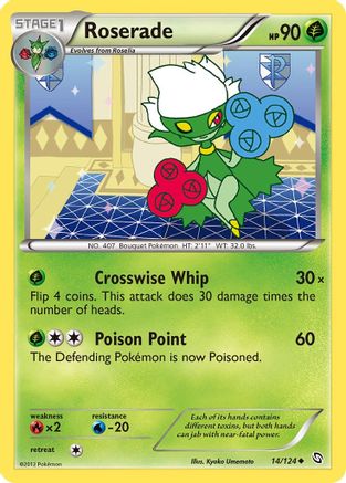 Roserade (14) (/124) [BW: Dragons Exalted] Pokemon Single Pokémon