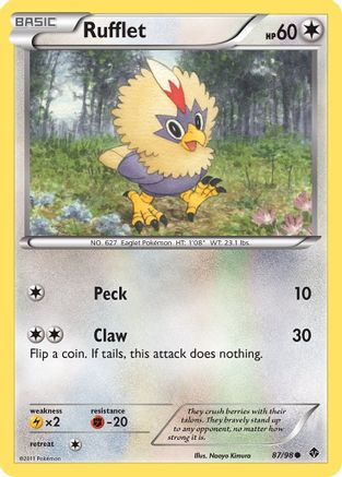 Rufflet (87) (/98) Reverse Holofoil [BW: Emerging Powers] Pokemon Single Pokémon