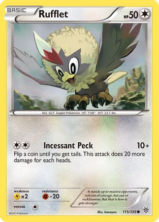 Rufflet (/135) Reverse Holofoil [BW: Plasma Storm] Pokemon Single Pokémon