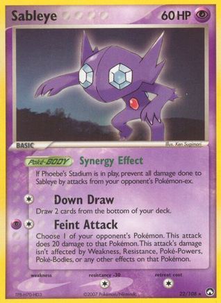 Sableye (22/108) Reverse Holofoil [EX: Power Keepers] Pokemon Single Pokémon