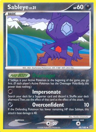 Sableye (48/100) Reverse Holofoil [DP: Stormfront] Pokemon Single Pokémon
