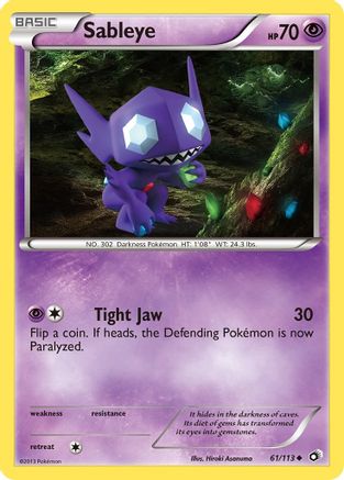 Sableye (/113) [BW: Legendary Treasures] Pokemon Single Pokémon