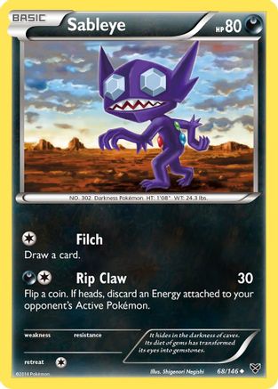 Sableye (68/146) Reverse Holofoil [XY: Base Set] Pokemon Single Pokémon