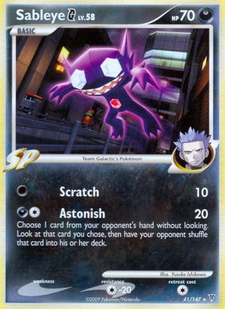 Sableye G (/147) Reverse Holofoil [Platinum: Supreme Victors] Pokemon Single Pokémon