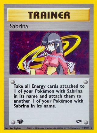 Sabrina (20) (/132) 1st Edition Holofoil [Vintage: Gym Challenge] Pokemon Single Pokémon