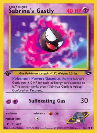 Sabrina's Gastly (97/132) 1st Edition [Vintage: Gym Challenge] Pokemon Single Pokémon