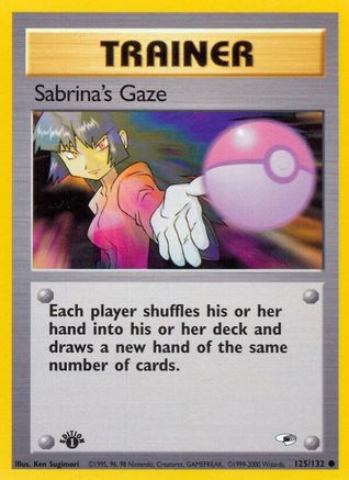 Sabrina's Gaze (125/132) 1st Edition [Vintage: Gym Heroes] Pokemon Single Pokémon