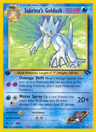 Sabrina's Golduck (30/132) 1st Edition [Vintage: Gym Challenge] Pokemon Single Pokémon