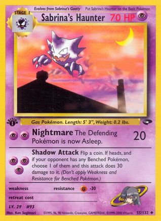Sabrina's Haunter (55/132) 1st Edition [Vintage: Gym Challenge] Pokemon Single Pokémon