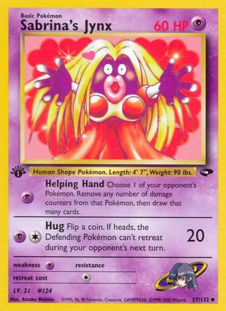 Sabrina's Jynx (57/132) 1st Edition [Vintage: Gym Challenge] Pokemon Single Pokémon