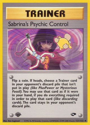 Sabrina's Psychic Control (121/132) 1st Edition [Vintage: Gym Challenge] Pokemon Single Pokémon