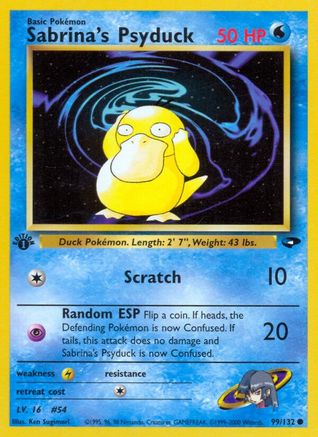 Sabrina's Psyduck (99/132) 1st Edition [Vintage: Gym Challenge] Pokemon Single Pokémon