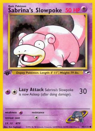Sabrina's Slowpoke (95/132) 1st Edition [Vintage: Gym Heroes] Pokemon Single Pokémon