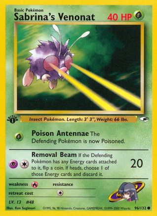 Sabrina's Venonat (96/132) 1st Edition [Vintage: Gym Heroes] Pokemon Single Pokémon