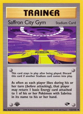 Saffron City Gym (122/132) 1st Edition [Vintage: Gym Challenge] Pokemon Single Pokémon