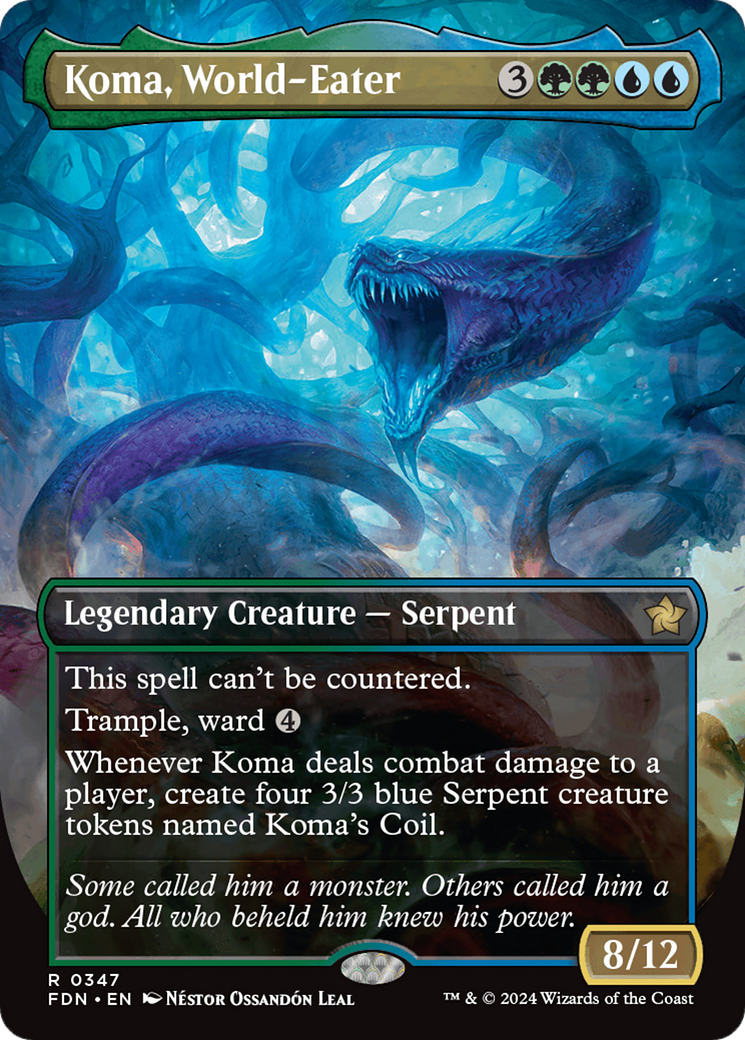 Koma, World-Eater (FDN-347) [Foundations] (Borderless) MTG Single Wizards of the Coast