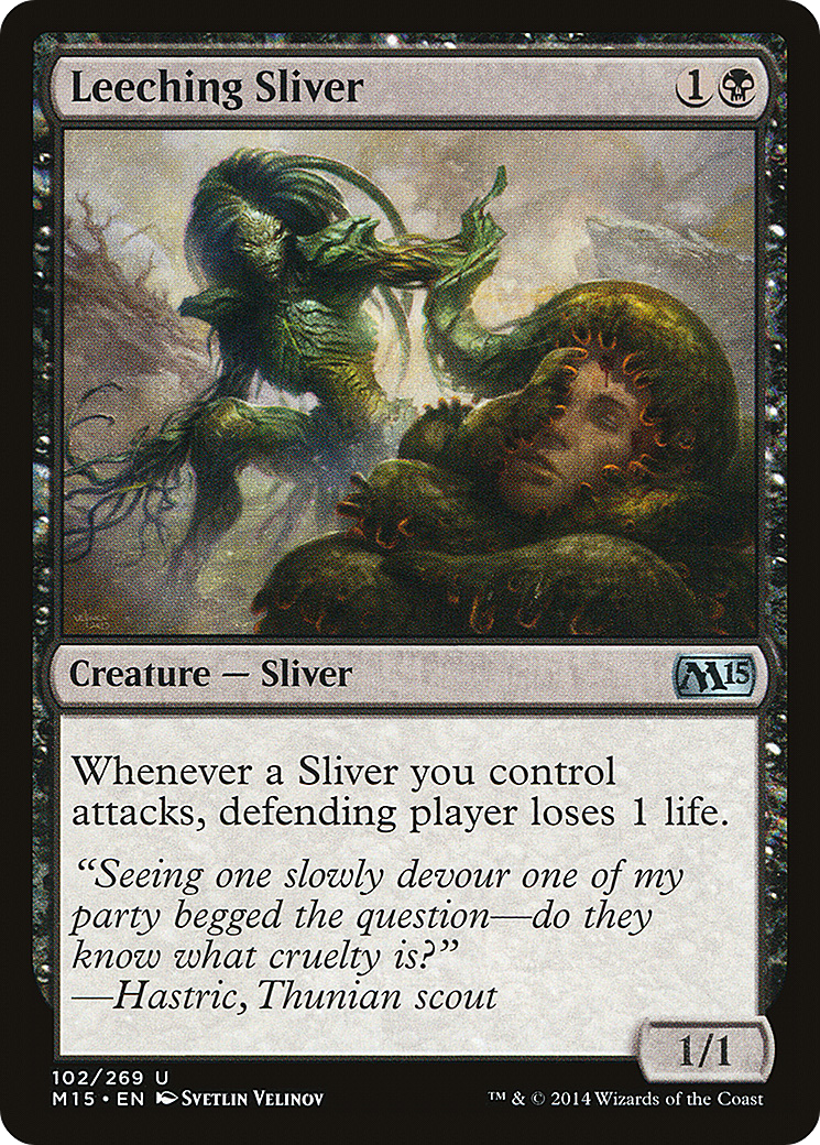 Leeching Sliver (M15-102) [Magic 2015] MTG Single Wizards of the Coast