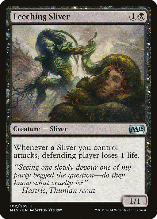 Leeching Sliver (M15-102) [Magic 2015] MTG Single Wizards of the Coast