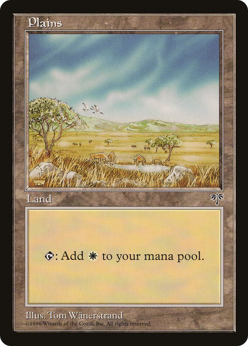Plains (Watering Hole) (MIR-) [Mirage] MTG Single Wizards of the Coast