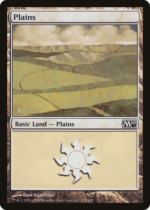 Plains (232) (M10-232) [Magic 2010] MTG Single Wizards of the Coast