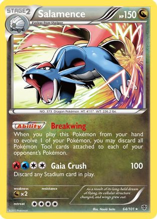 Salamence (64/101) Reverse Holofoil [BW: Plasma Blast] Pokemon Single Pokémon
