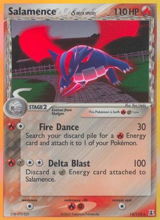 Salamence (Delta Species) (14/113) [EX: Delta Species] Pokemon Single Pokémon