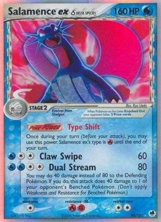 Salamence ex (Delta Species) (/101) Holofoil [EX: Dragon Frontiers] Pokemon Single Pokémon