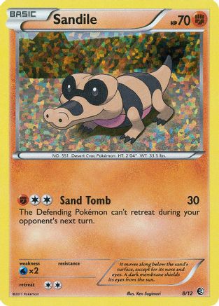 Sandile 8/12 (/12) Holofoil [Promos: McDonalds Promos 2011] Pokemon Single Pokémon