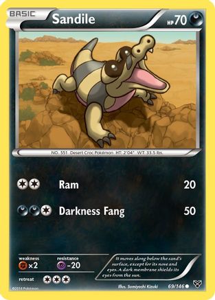 Sandile (/146) [XY: Base Set] Pokemon Single Pokémon