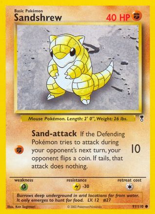 Sandshrew (91/110) Reverse Holofoil [Vintage: Legendary Collection] Pokemon Single Pokémon