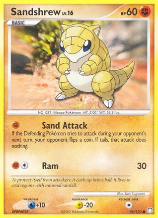 Sandshrew (96/123) Reverse Holofoil [DP: Mysterious Treasures] Pokemon Single Pokémon