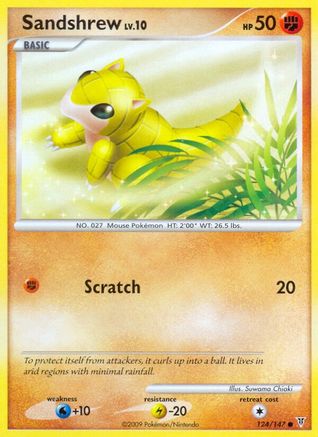Sandshrew (124/147) Reverse Holofoil [Platinum: Supreme Victors] Pokemon Single Pokémon