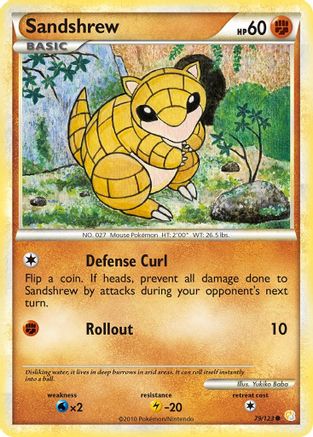 Sandshrew (79/123) Reverse Holofoil [HeartGold SoulSilver] Pokemon Single Pokémon