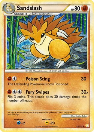 Sandslash (29/123) Reverse Holofoil [HGSS: Base Set] Pokemon Single Pokémon