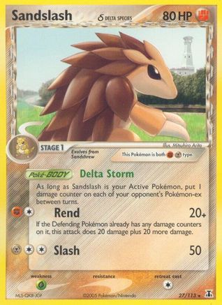 Sandslash (Delta Species) (27/113) [EX: Delta Species] Pokemon Single Pokémon